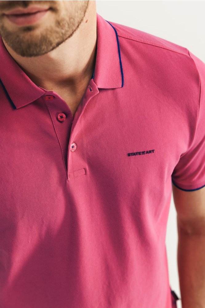 PIQUE POLO MET STREEPDETAILS 46115400 4300